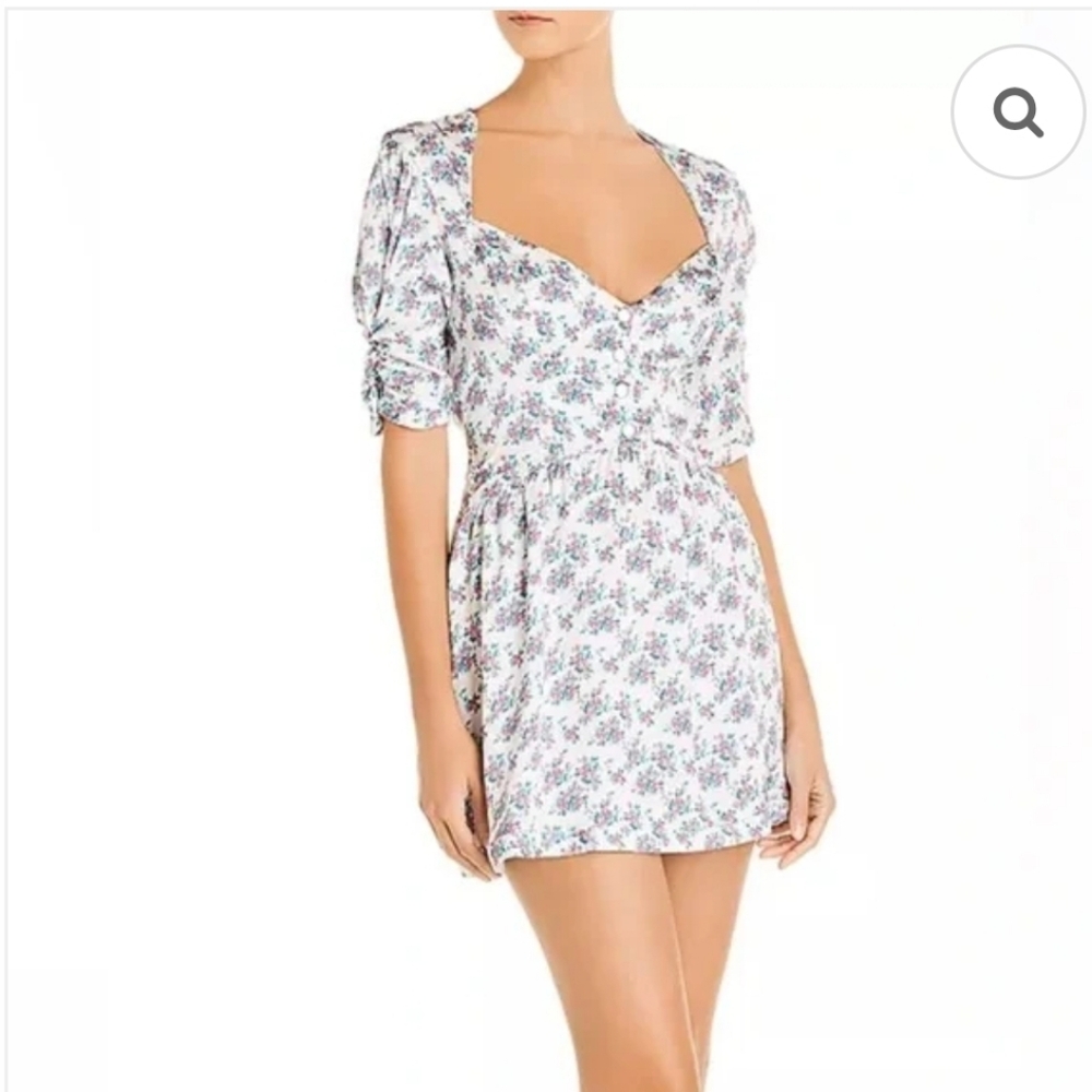 For Love And Lemons White Floral Dress Small Euc - Picture 5 of 12